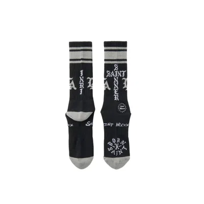 Saint Mxxxxxx Saint Sinner Socks In Black