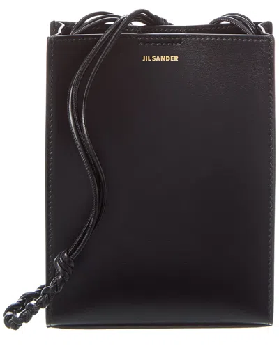 Jil Sander Small Leather Shoulder Bag In Black