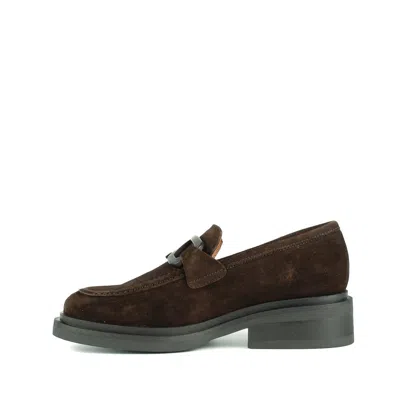 Angel Alarcon Brown Suede Loafer In Brown