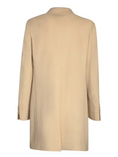 Tagliatore Wool And Cashmere Coat In Beige In Neutral
