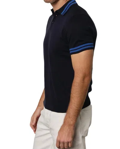 Velvet By Graham & Spencer Hogan Linen-blend Polo Shirt In Black