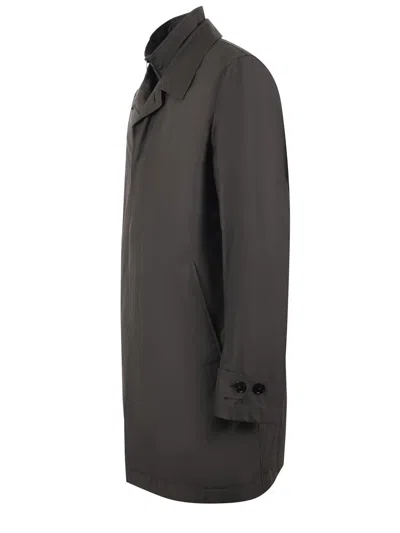 Fay Long-sleeved Casual Jacket In Grigio/verde