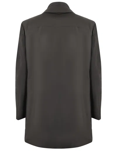 Fay Long-sleeved Casual Jacket In Grigio/verde