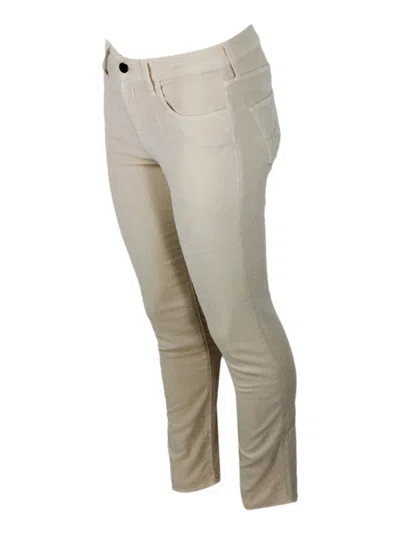 Jacob Cohen Corduroy Trousers In Beige