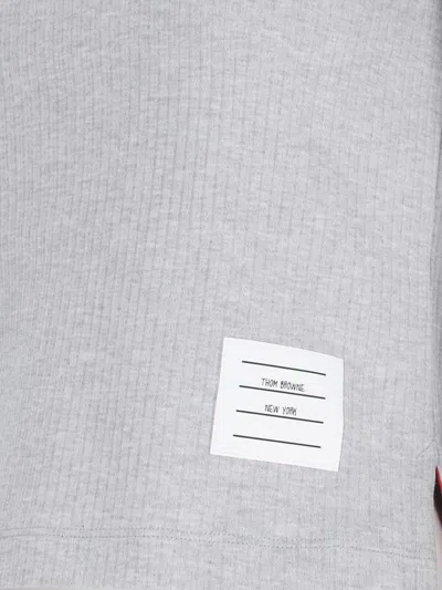 Thom Browne Three Stripes" Knit Polo - Gray In Grey