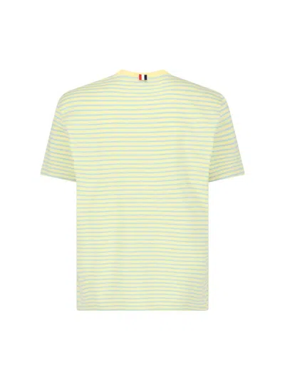Thom Browne Striped T-shirt In Yellow