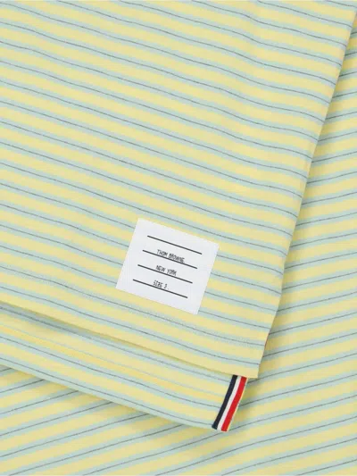 Thom Browne Striped T-shirt In Yellow