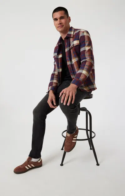 Mavi Jake Slim Leg In Smoke Austin In Dark Grey