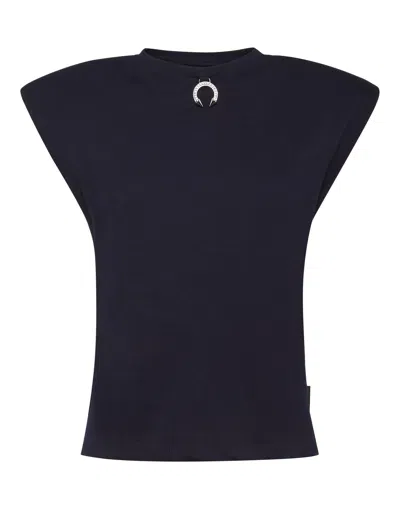 Philipp Plein Charm-detail Cotton Tank Top In Blue