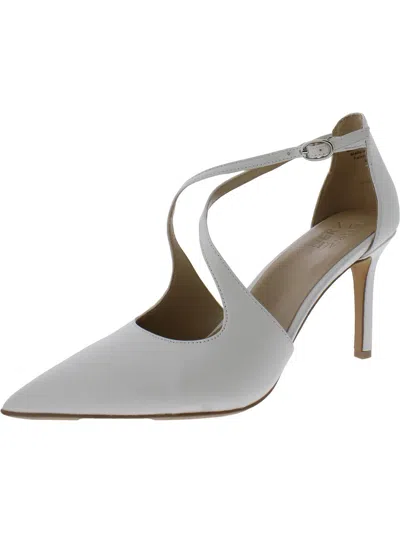 Naturalizer Anne Womens Leather Ankle Strap Pumps In Multi