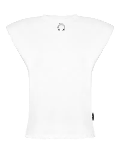 Philipp Plein Ring-embellished Padded Tank Top In White