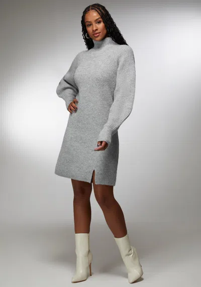 Bebe Oversized Sweater Dress In Heather Grey