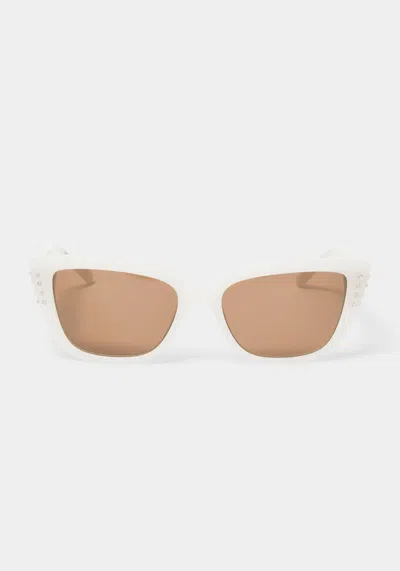 Bebe Cateye Sunglasses In Milky White