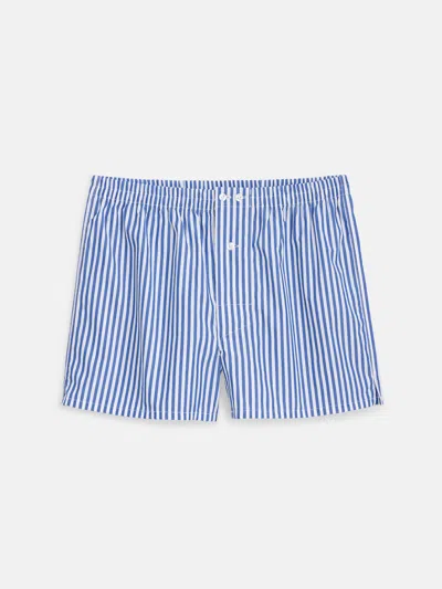 Alex Mill Schostal X  Boxer Shorts In Navy Stripe