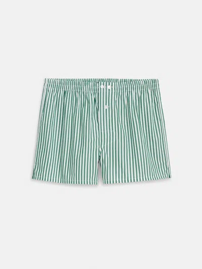 Alex Mill Schostal X  Boxer Shorts In Green Stripe
