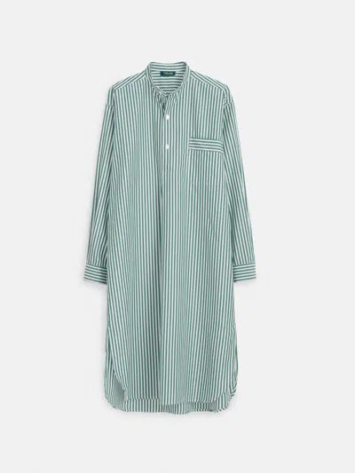 Alex Mill Schostal X  Nightshirt In Green Stripe