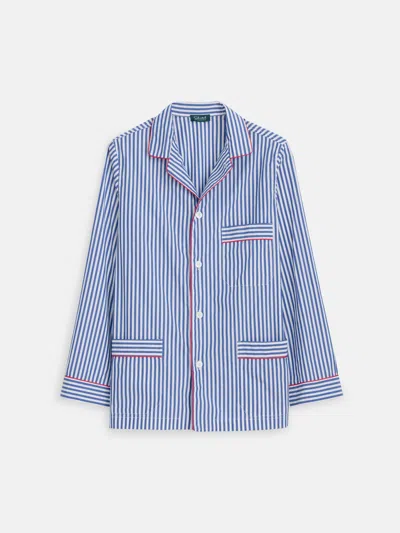 Alex Mill Schostal X  Striped Long Sleeve Pajama Set In Navy Stripe