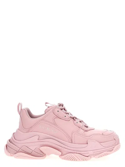 Shop Balenciaga 'triple S Satin' Sneakers