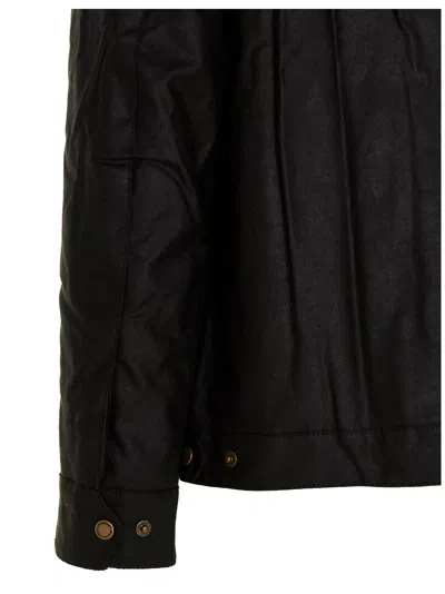 Barbour Weather-resistant Waxed Cotton Jacket With Corduroy Collar