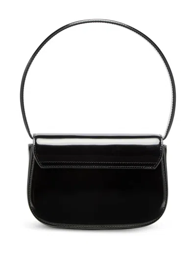 Diesel 1dr Mirror Leather Shoulder Bag In Black
