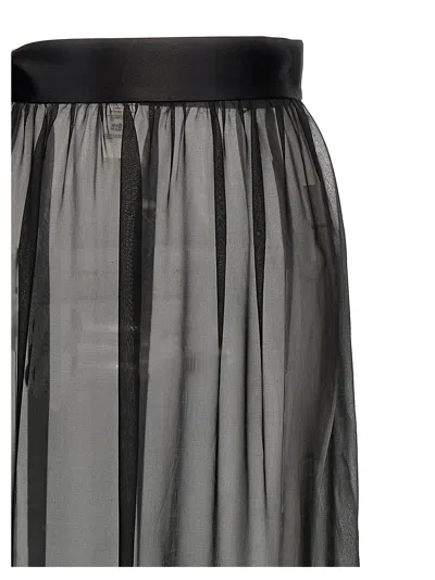 Dolce & Gabbana Knotted Silk Chiffon & Satin Skirt