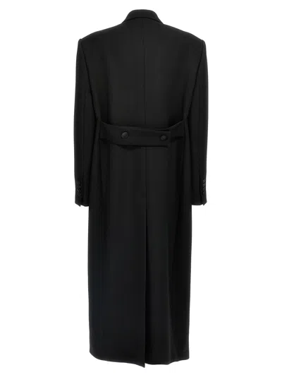 Dolce & Gabbana Dolce&gabbana Black Double Breasted Coat In Wool