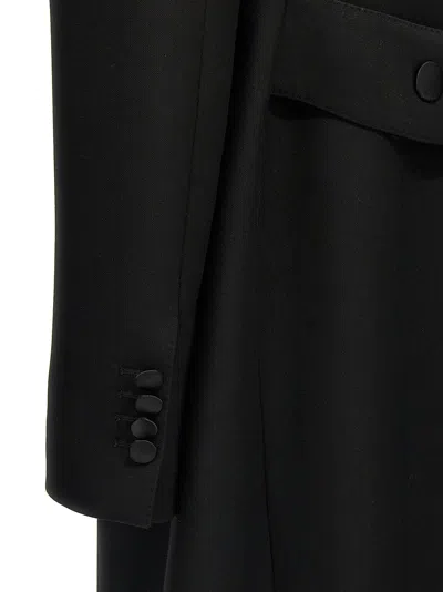Dolce & Gabbana Dolce&gabbana Black Double Breasted Coat In Wool