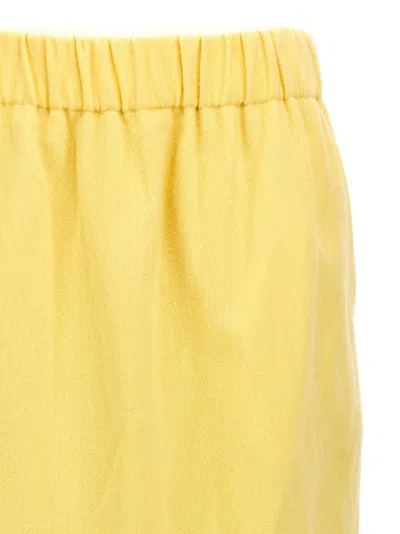 Dries Van Noten 'safya' Skirt With Back Slit And Side Pockets In Yellow