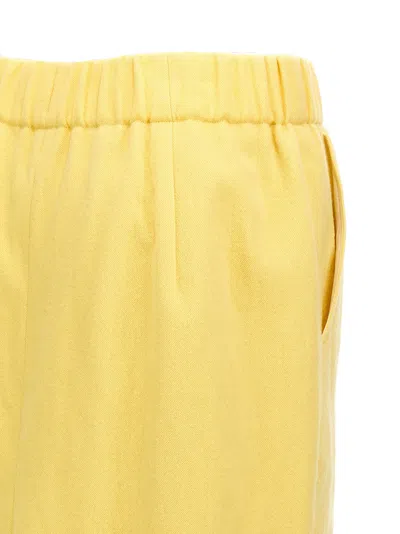 Dries Van Noten 'safya' Skirt With Back Slit And Side Pockets In Yellow