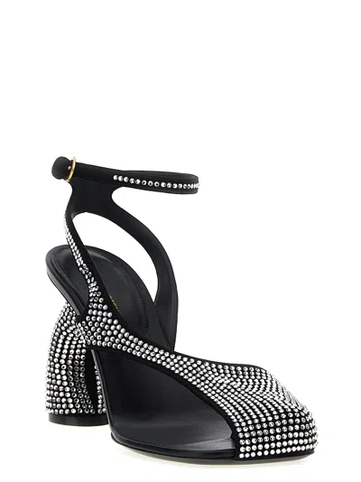 Shop Dries Van Noten Crystal Sandals