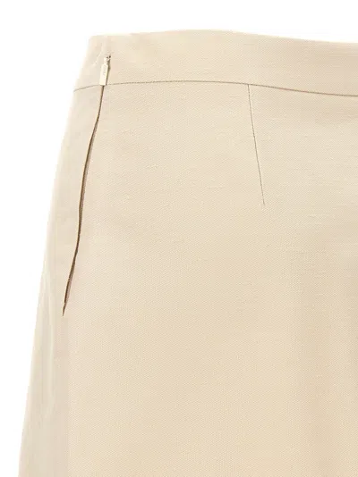 Fendi Contrast Trim Skirt In Neutral