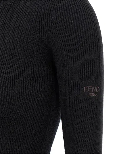 Fendi Wool And Silk Knit Mini Dress