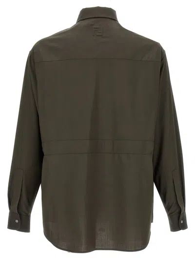Fendi Wool Shirt With Back Yoke And Chest Pockets