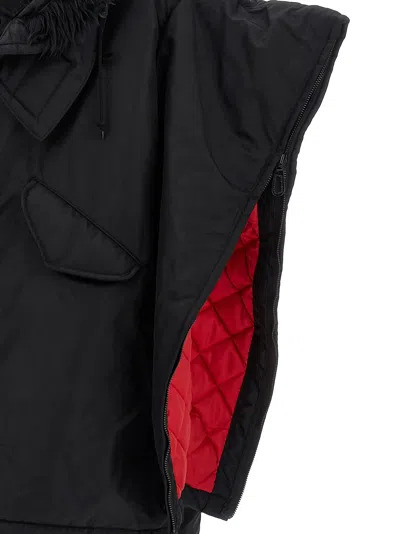 Junya Watanabe Oversized Jacket Quilted Fur Trim