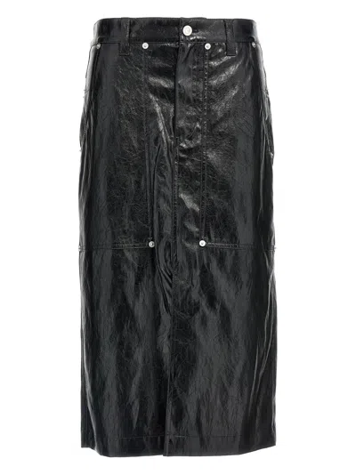 Isabel Marant Étoile Black Angele Faux-leather Midi Skirt