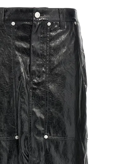 Isabel Marant Étoile Black Angele Faux-leather Midi Skirt