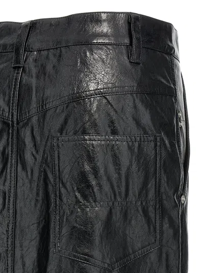 Isabel Marant Étoile Black Angele Faux-leather Midi Skirt
