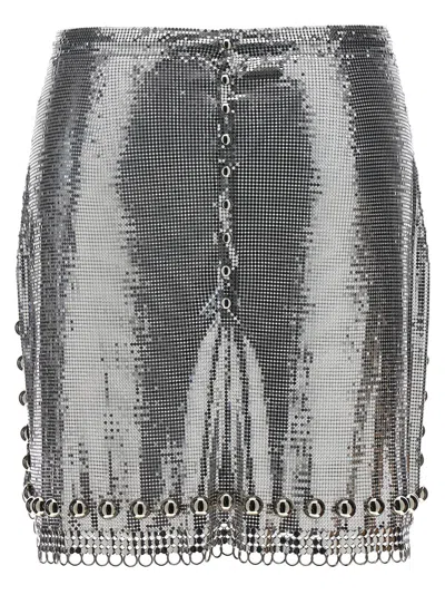 Rabanne Paillette Metal Ball Trim Mini Skirt