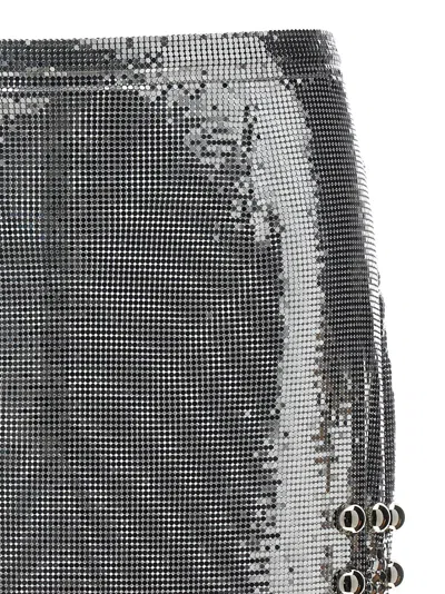 Rabanne Paillette Metal Ball Trim Mini Skirt