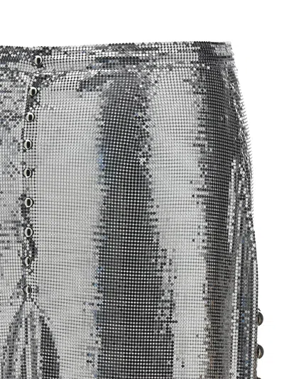 Rabanne Paillette Metal Ball Trim Mini Skirt
