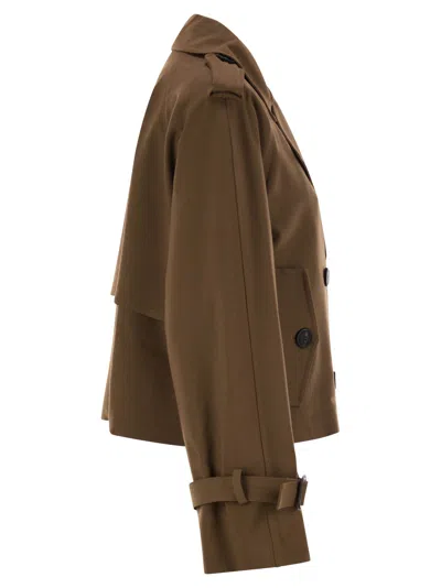 Shop Weekend Max Mara Opossum Drip Proof Gabardine Short Trench Coat