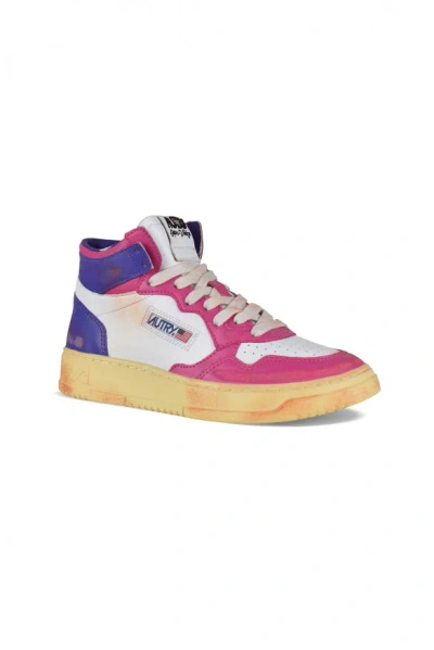 Autry Medalist High-top Sneakers In Pink