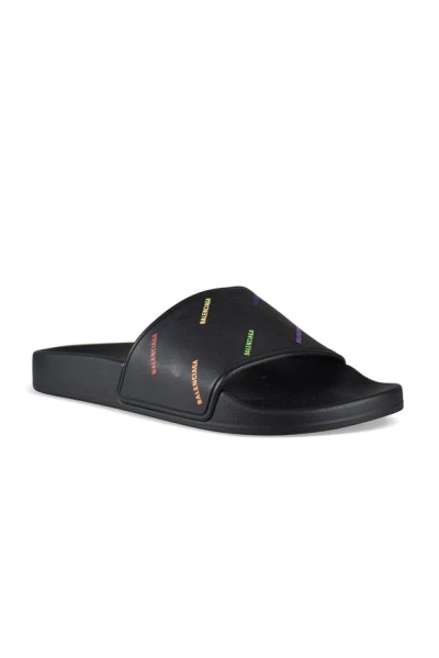 Balenciaga Slides In Black