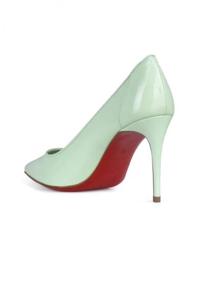 Christian Louboutin Woman Pumps Light Green Size 6.5 Calfskin In Green