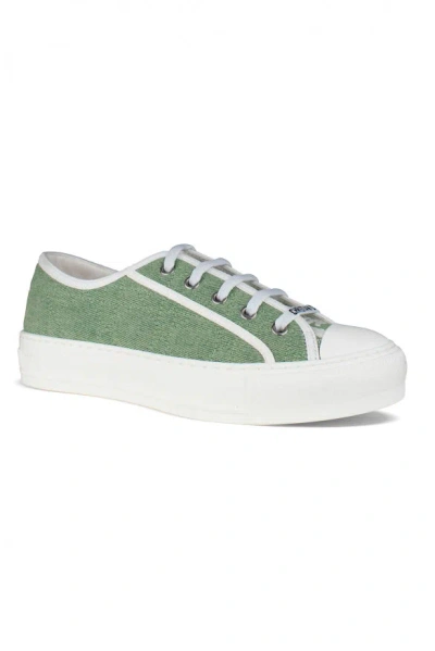 Dior Walk'n Faded Cannage Sneakers In Green