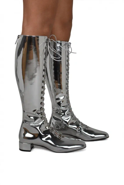 Dior Women Boots Naughtily-d In Silver