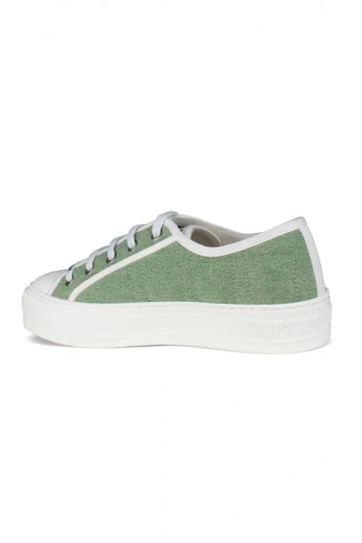 Dior Walk'n Faded Cannage Sneakers In Green