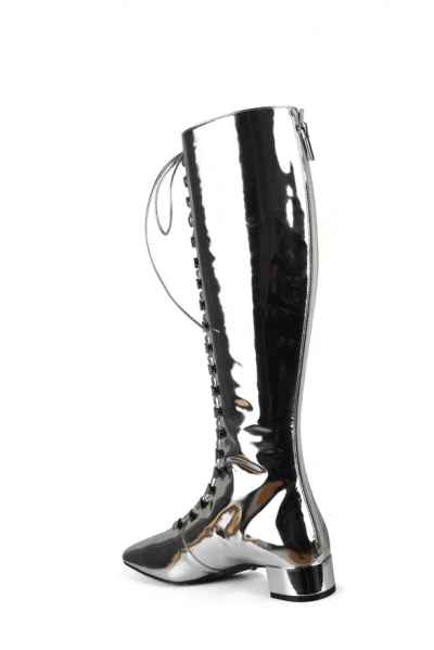 Dior Women Boots Naughtily-d In Silver