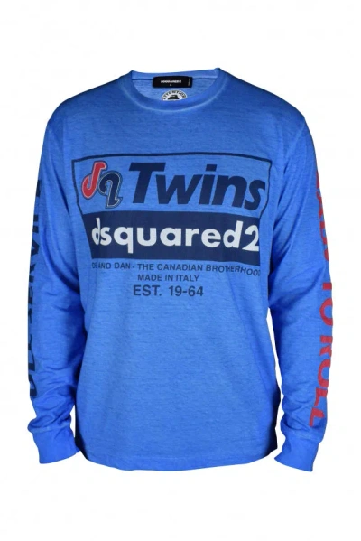 Dsquared2 Long Sleeve T-shirt In Blue