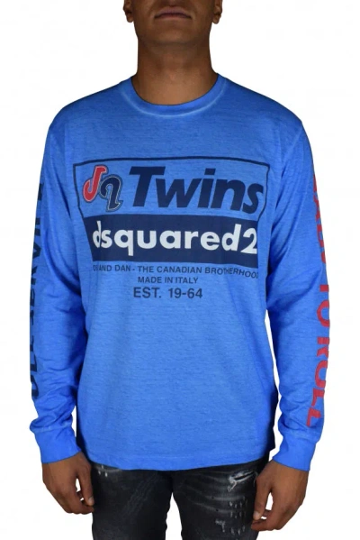 Dsquared2 Long Sleeve T-shirt In Blue